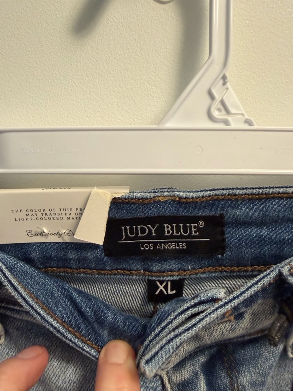 Judy Blue Light Blue Distressed Hem Denim Shorts - Picture 3 of 5